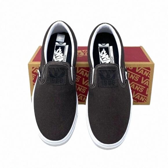 VANS BMX Slip On Shoe x Dakota Roche Women Size VN0005V1NWH Brown Canvas Casual - Picture 8 of 13